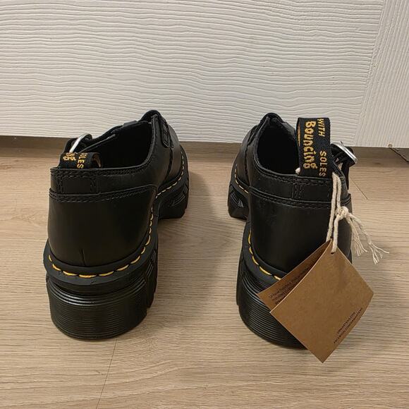 Dr. Martens Black Leather Audrick T-Bar Platform Mary Jane Loafers Size 10 - Picture 6 of 12